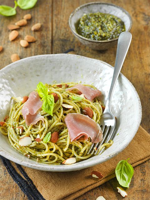 Spaghettis au pesto d'amande et basilic - Recette à Prix Engagés Septembre 2024